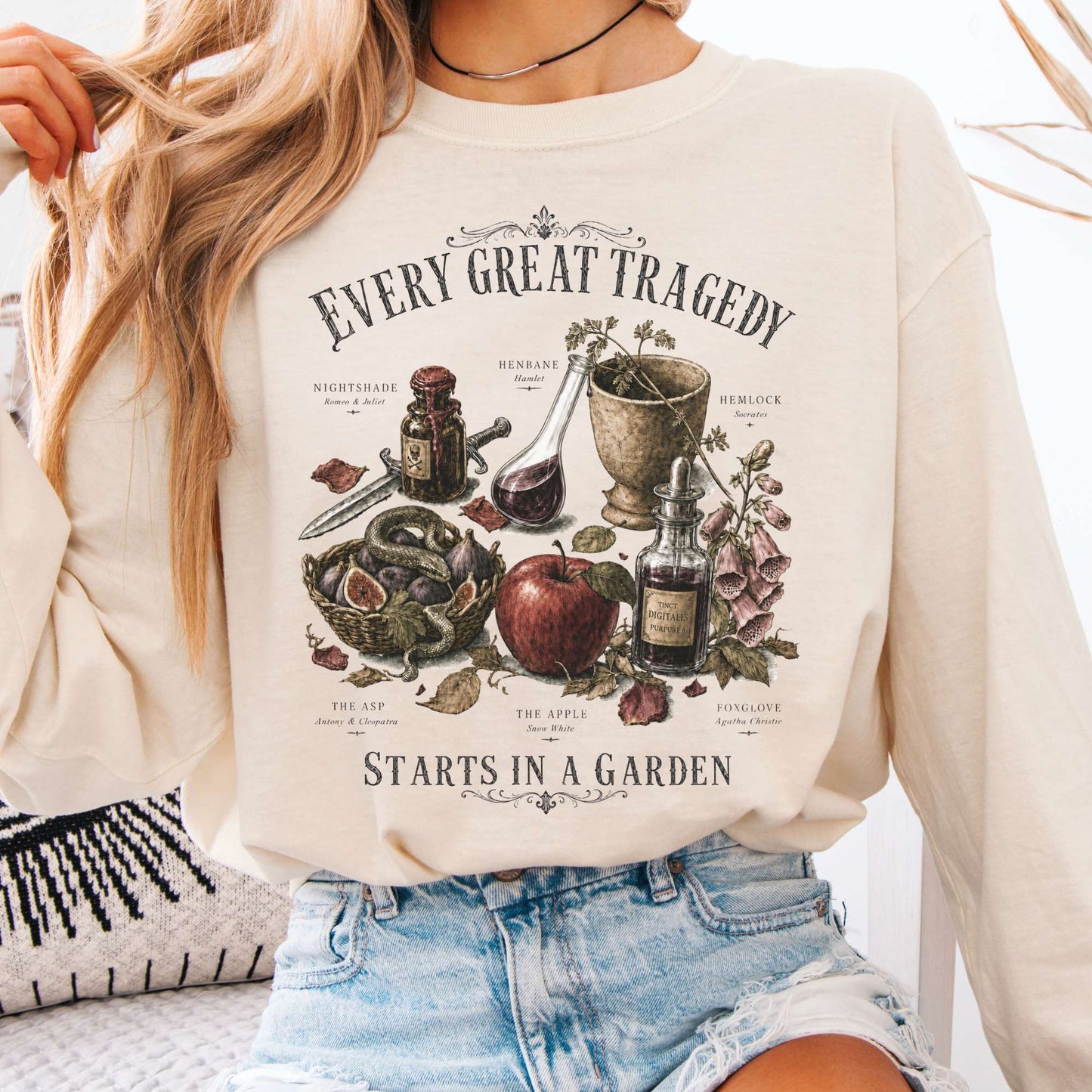 Every Great Tragedy Starts in a Garden Literary Long Sleeve
