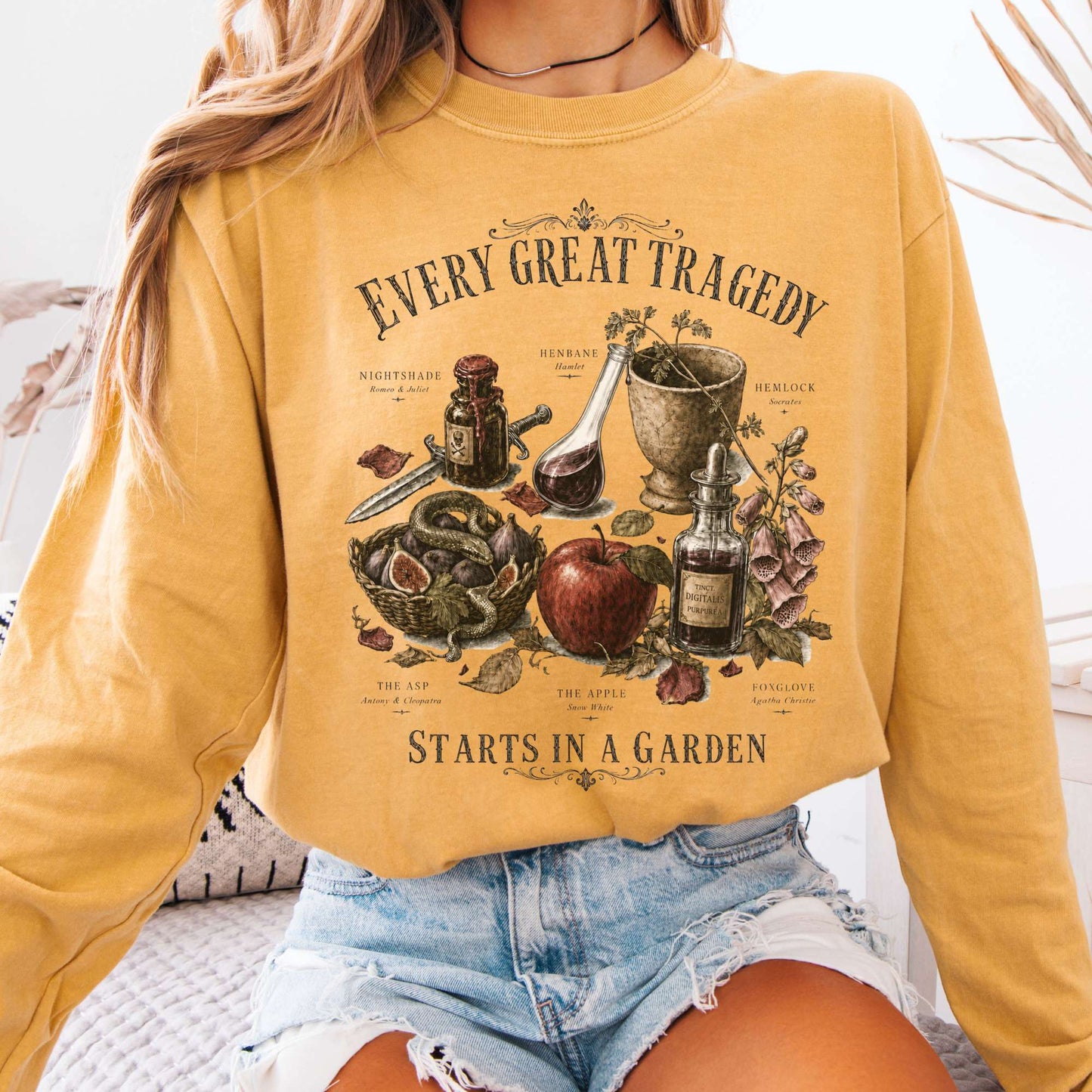 Every Great Tragedy Starts in a Garden Literary Long Sleeve