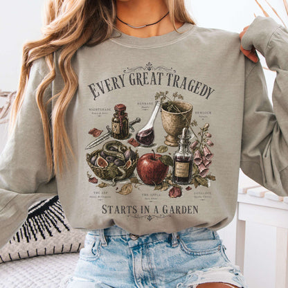 Every Great Tragedy Starts in a Garden Literary Long Sleeve