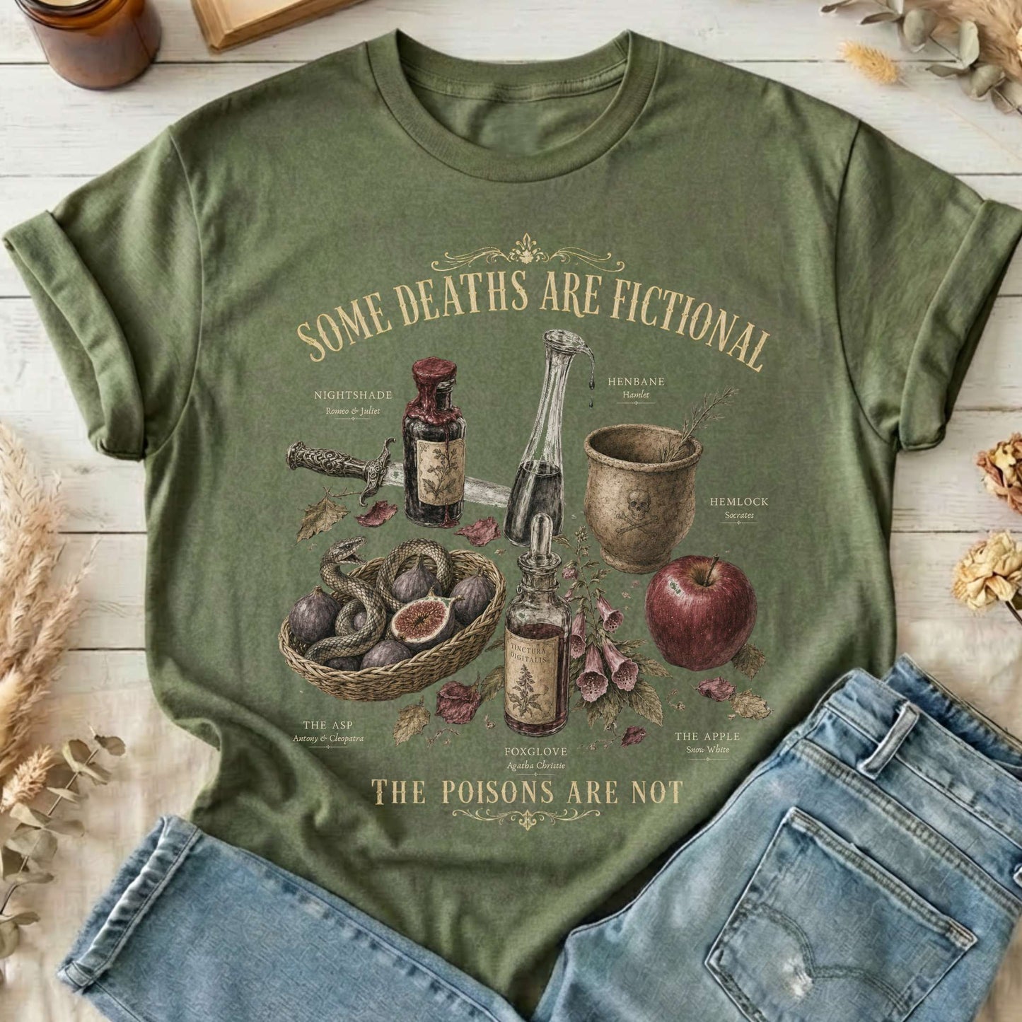 Some Deaths Are Fictional The Poisons Are Not Literary T-Shirt