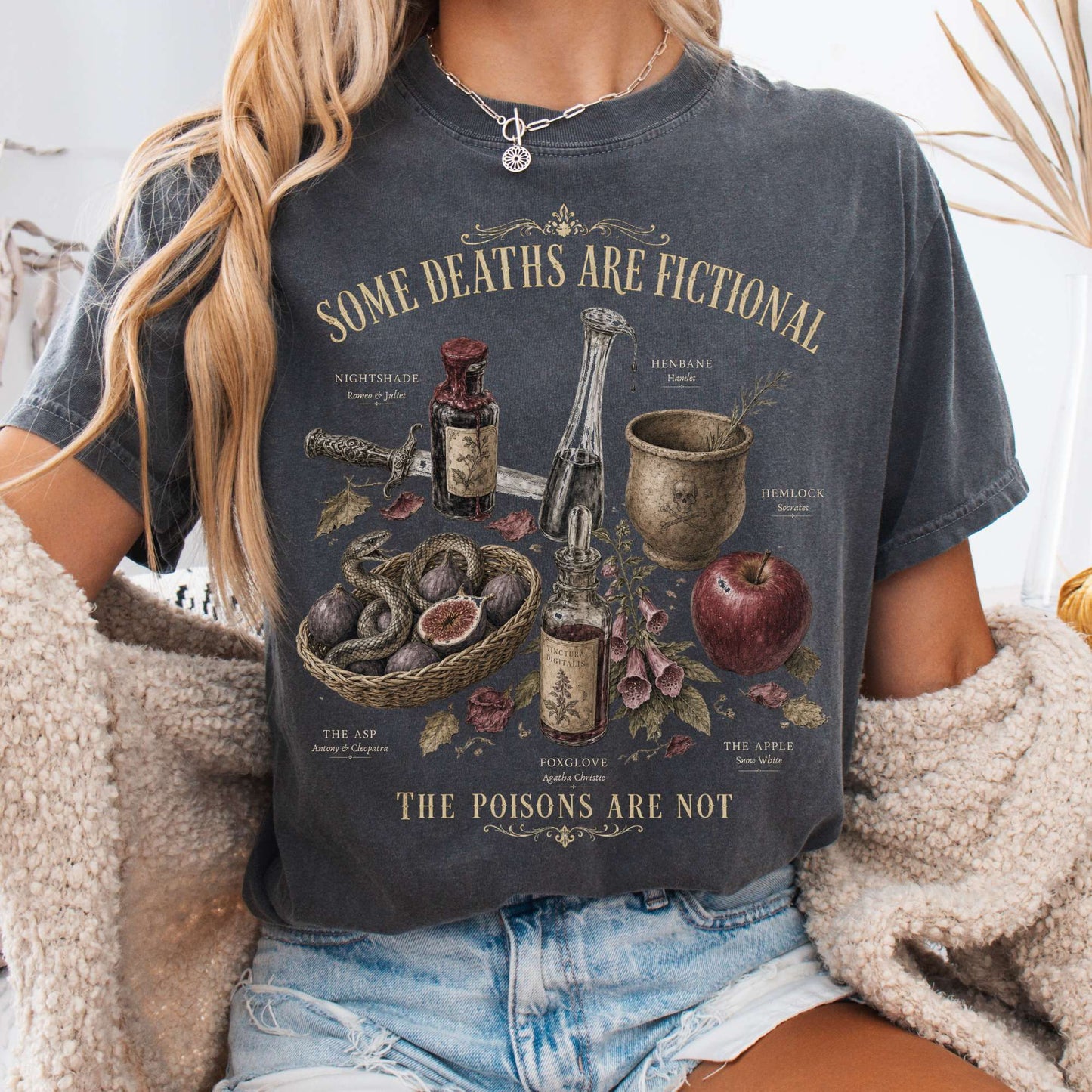 Some Deaths Are Fictional The Poisons Are Not Literary T-Shirt