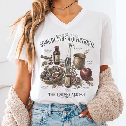 Some Deaths Are Fictional The Poisons Are Not Literary V-Neck