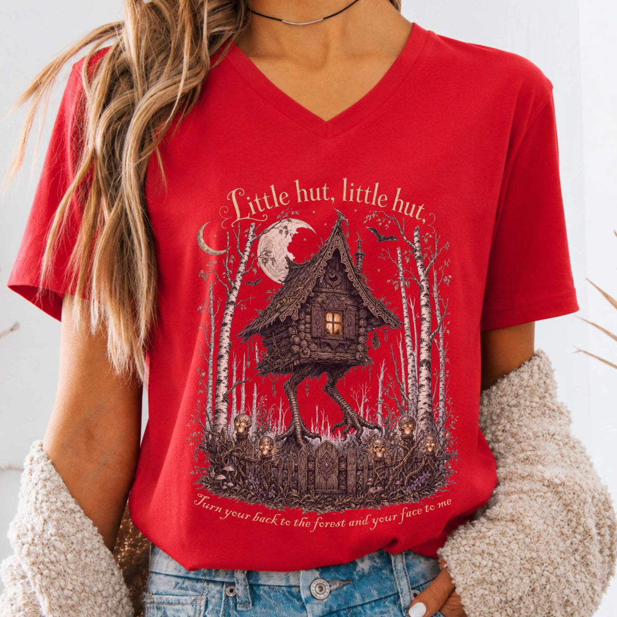 Little Hut, Little Hut Baba Yaga V-Neck