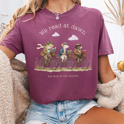 We Read at Dawn The Wind in the Willows Literary T-Shirt