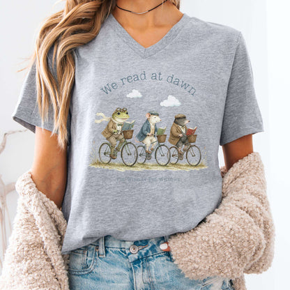 We Read at Dawn The Wind in the Willows Literary V-Neck