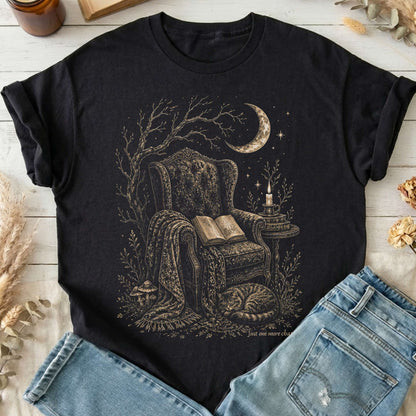 Just One More Chapter Cozy Cat Literary T-Shirt