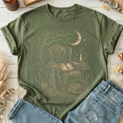 Just One More Chapter Cozy Cat Literary T-Shirt