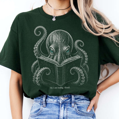 Sir, I Am Reading. Shoosh. Octopus T-Shirt