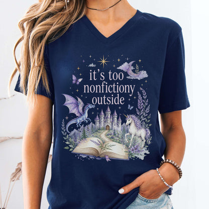 It's Too Nonfictiony Outside Literary Fantasy V-Neck