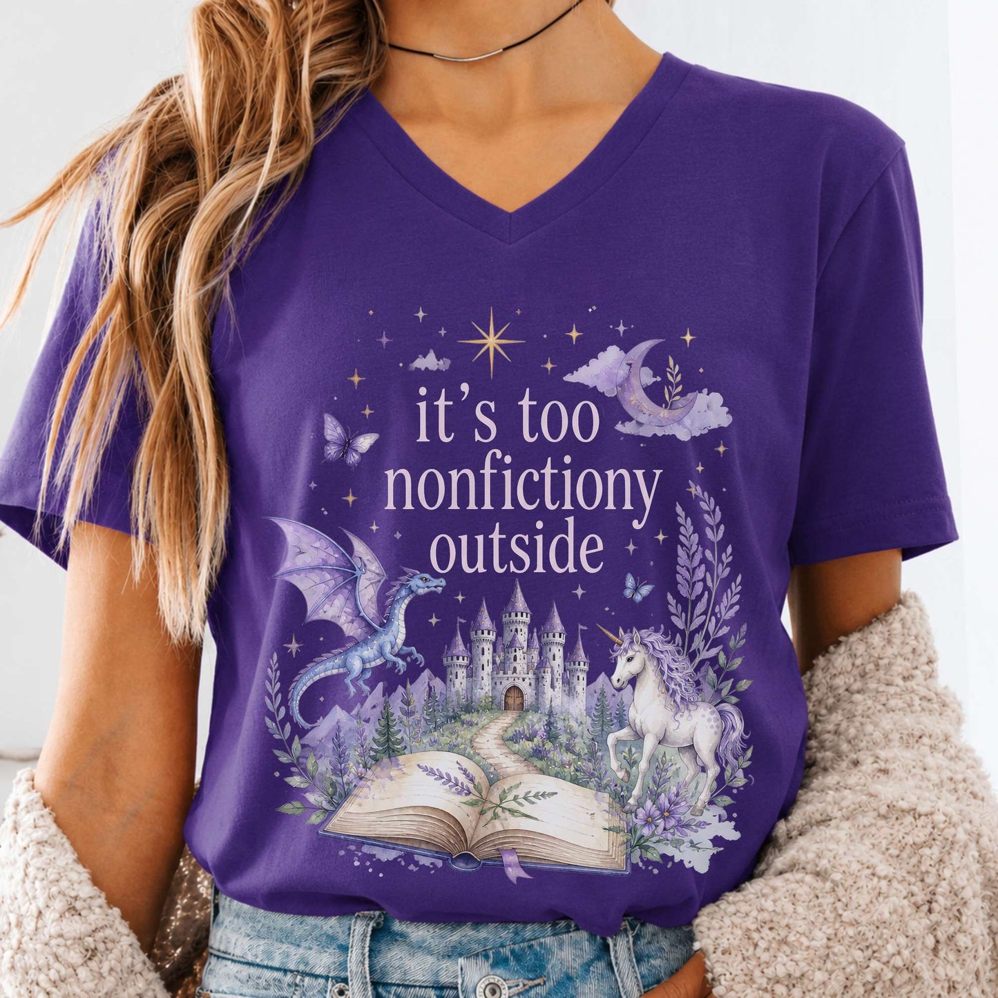It's Too Nonfictiony Outside Literary Fantasy V-Neck