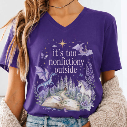 It's Too Nonfictiony Outside Literary Fantasy V-Neck