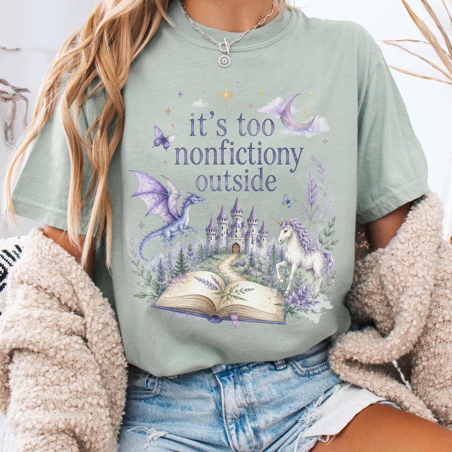 It's Too Nonfictiony Outside Literary Fantasy T-Shirt