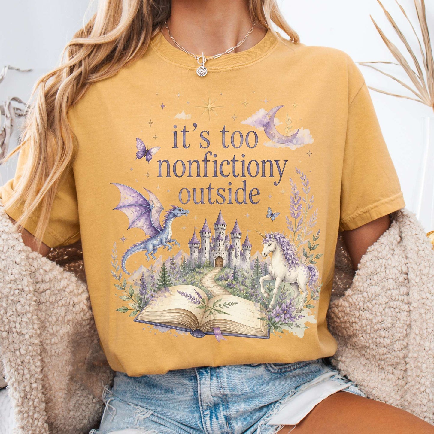 It's Too Nonfictiony Outside Literary Fantasy T-Shirt
