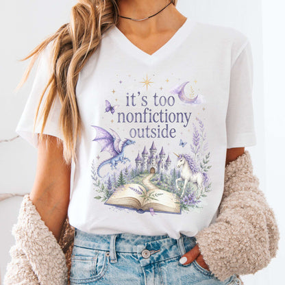 It's Too Nonfictiony Outside Literary Fantasy V-Neck