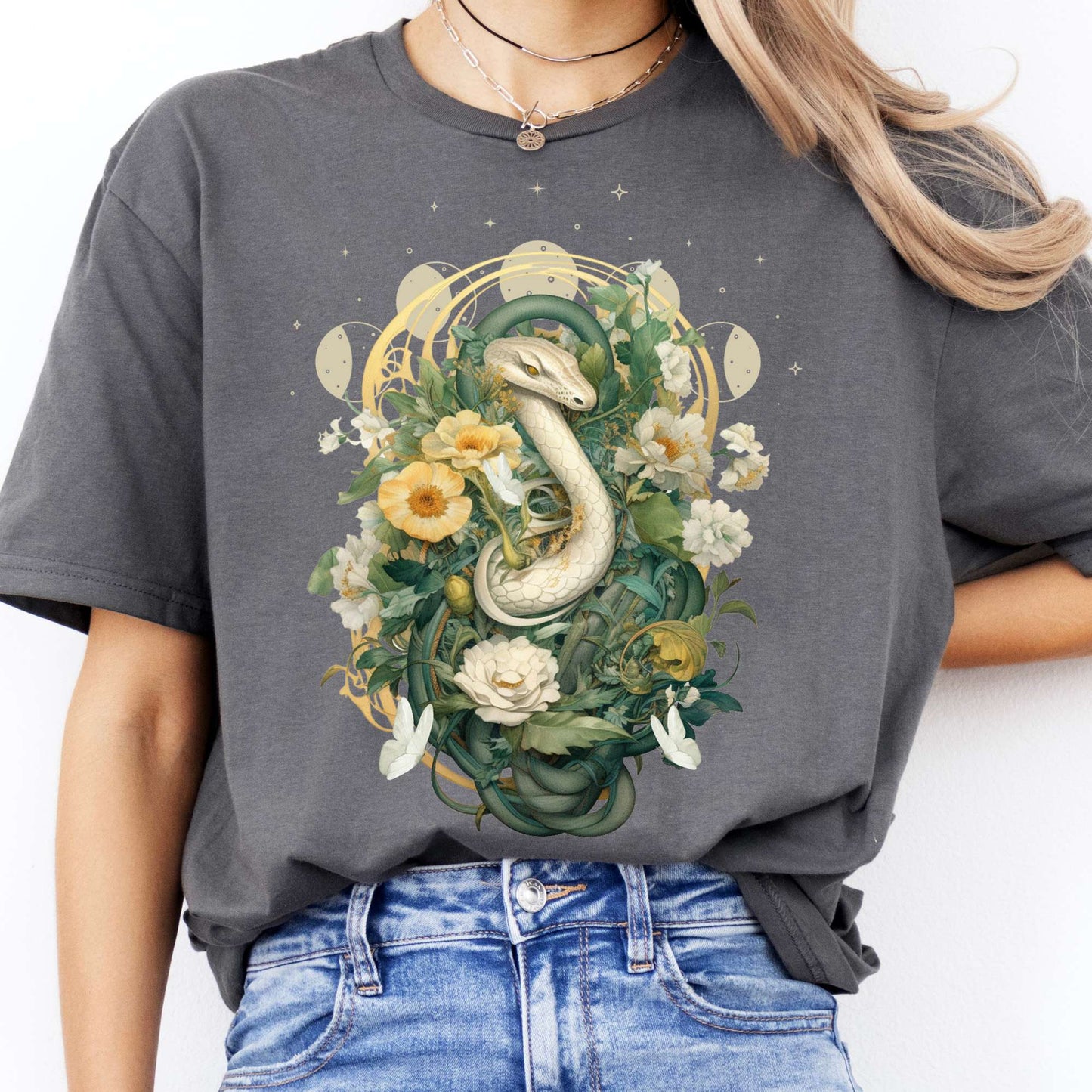 T-Shirt Whimsical Snake T-Shirt The Mystic Eden