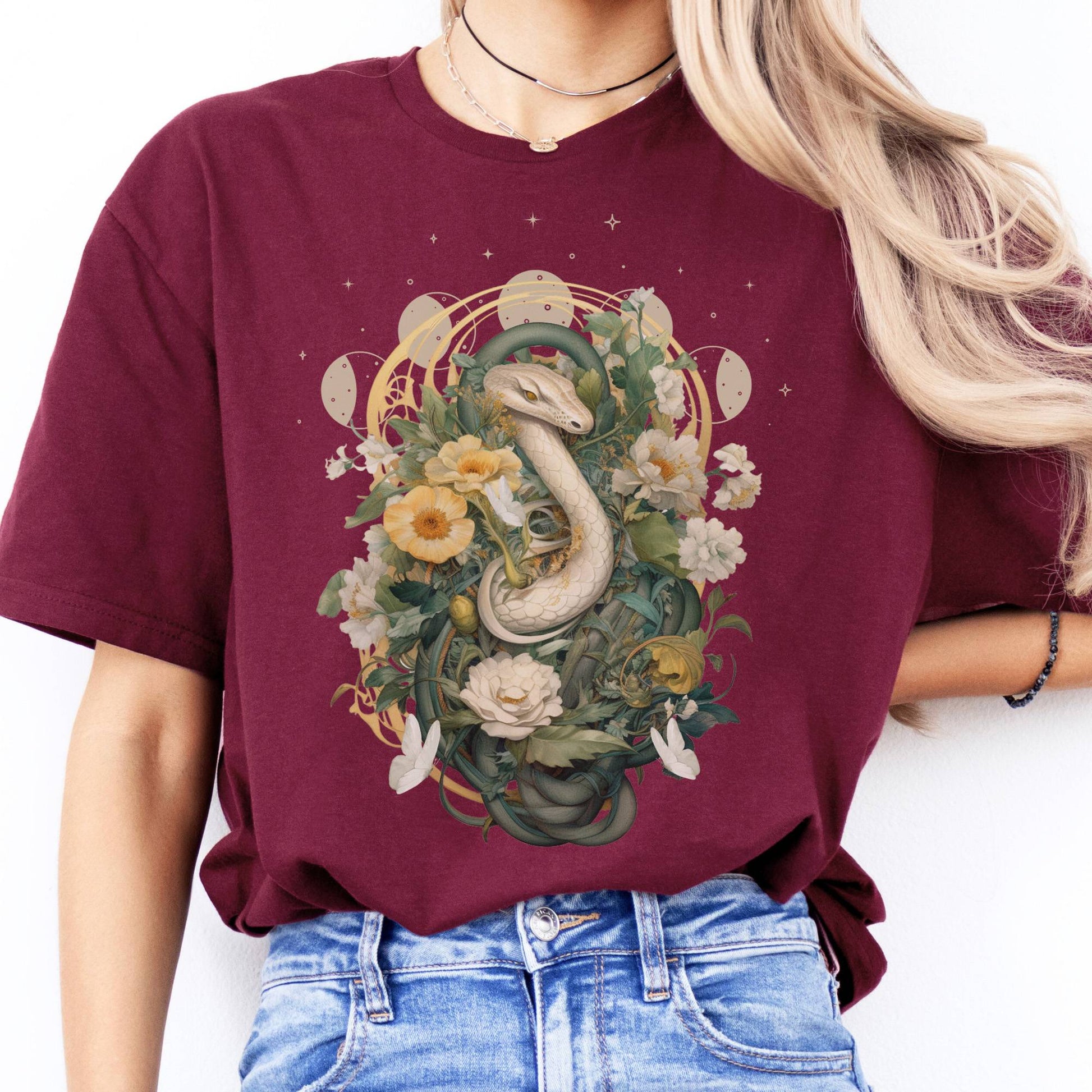 T-Shirt Whimsical Snake T-Shirt The Mystic Eden