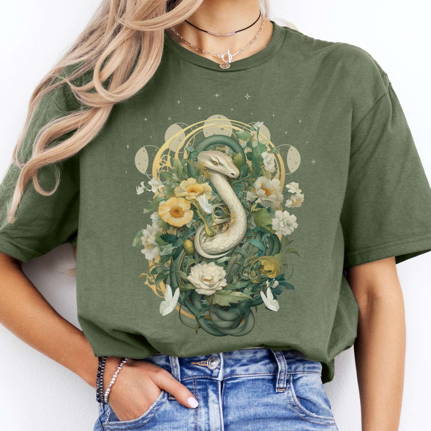 T-Shirt Whimsical Snake T-Shirt The Mystic Eden