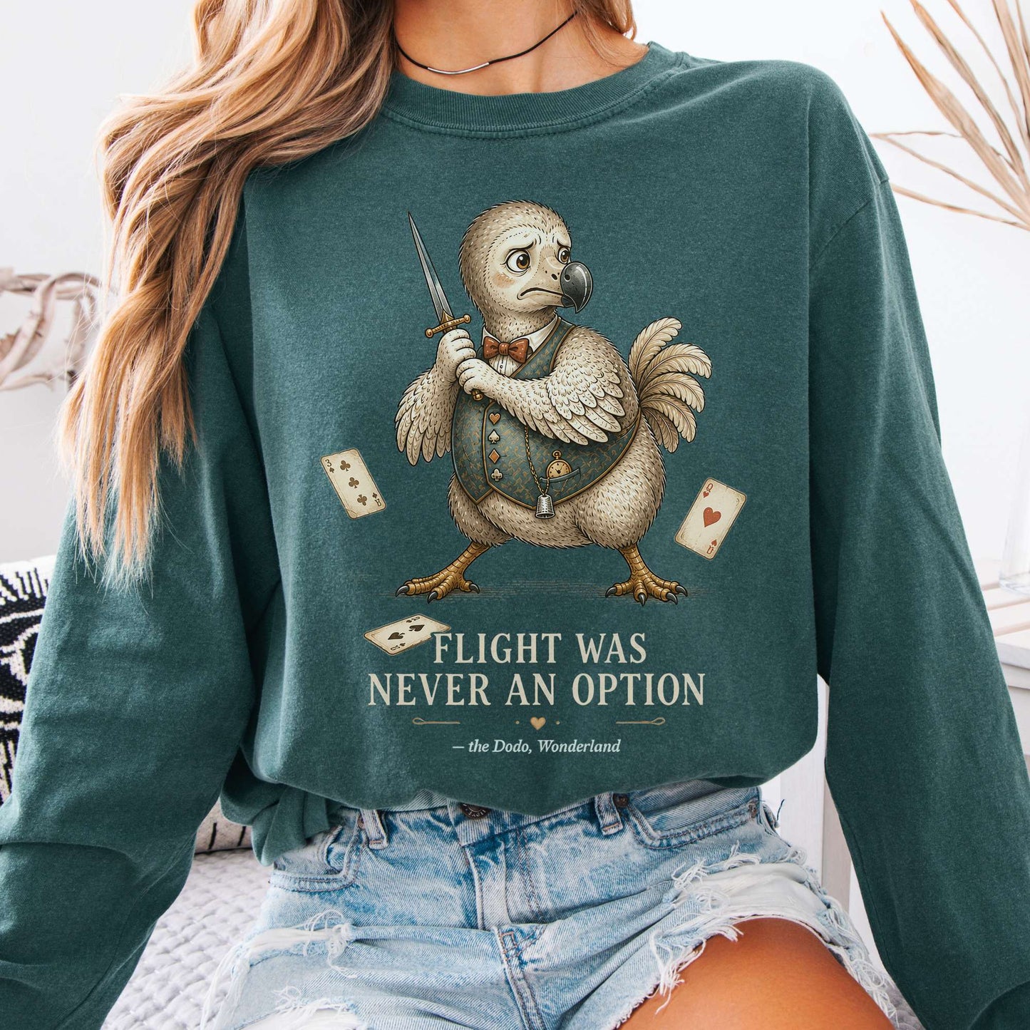 Flight Was Never an Option Wonderland Literary Long Sleeve