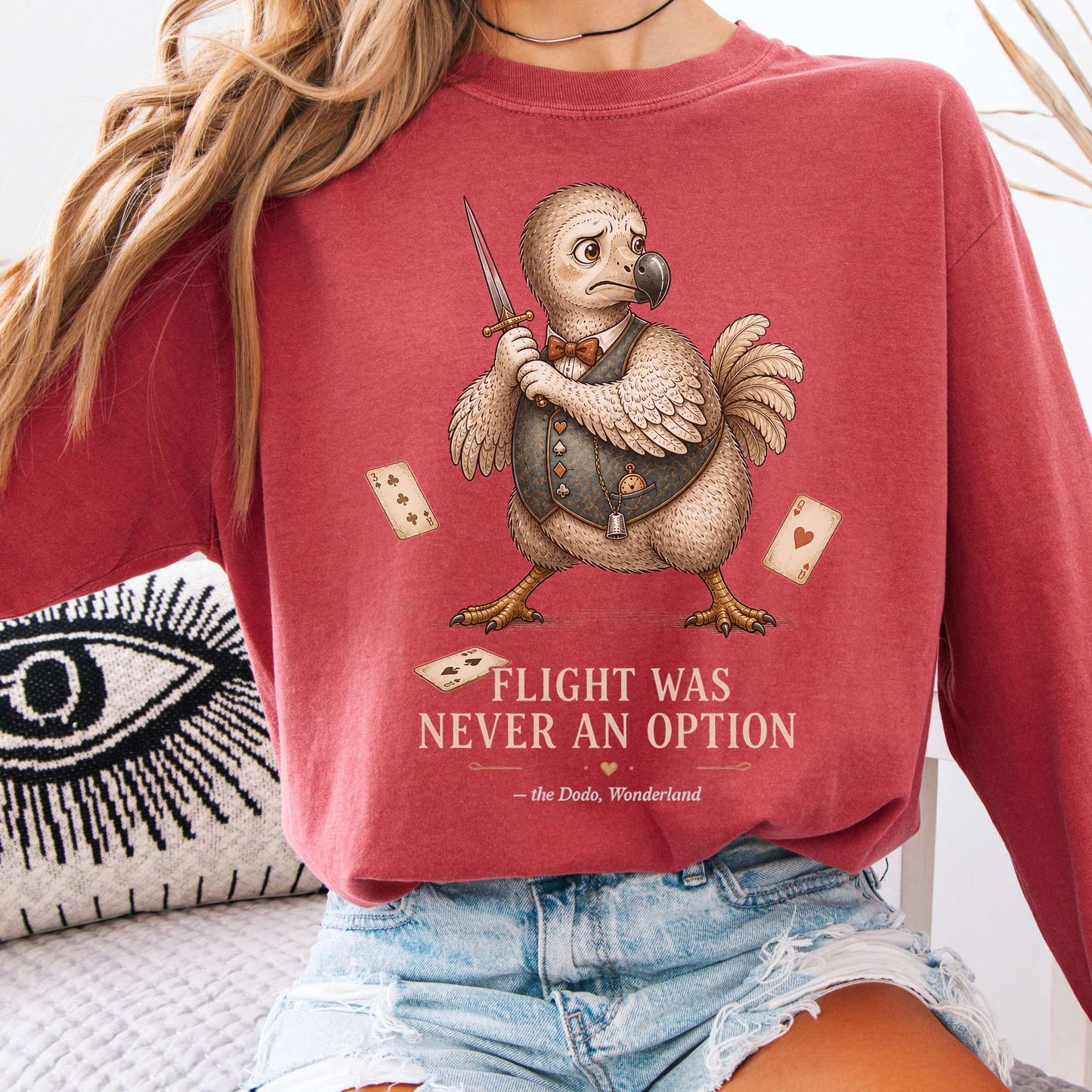 Flight Was Never an Option Wonderland Literary Long Sleeve
