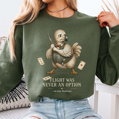 Flight Was Never an Option Wonderland Literary Sweatshirt