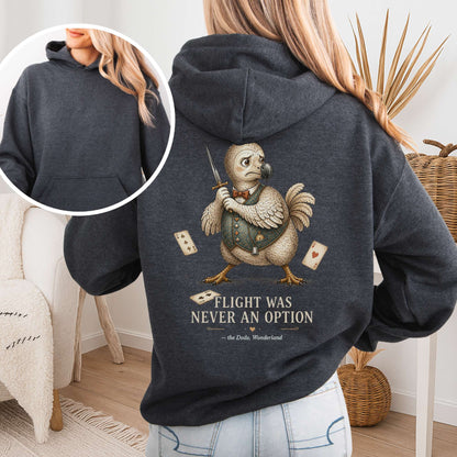 Flight Was Never an Option Wonderland Literary Hooded Sweatshirt