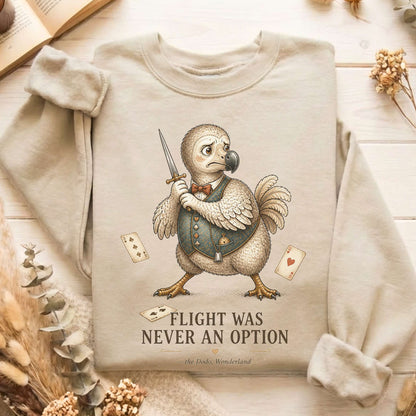 Flight Was Never an Option Wonderland Literary Sweatshirt