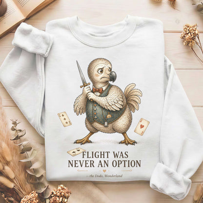 Flight Was Never an Option Wonderland Literary Sweatshirt