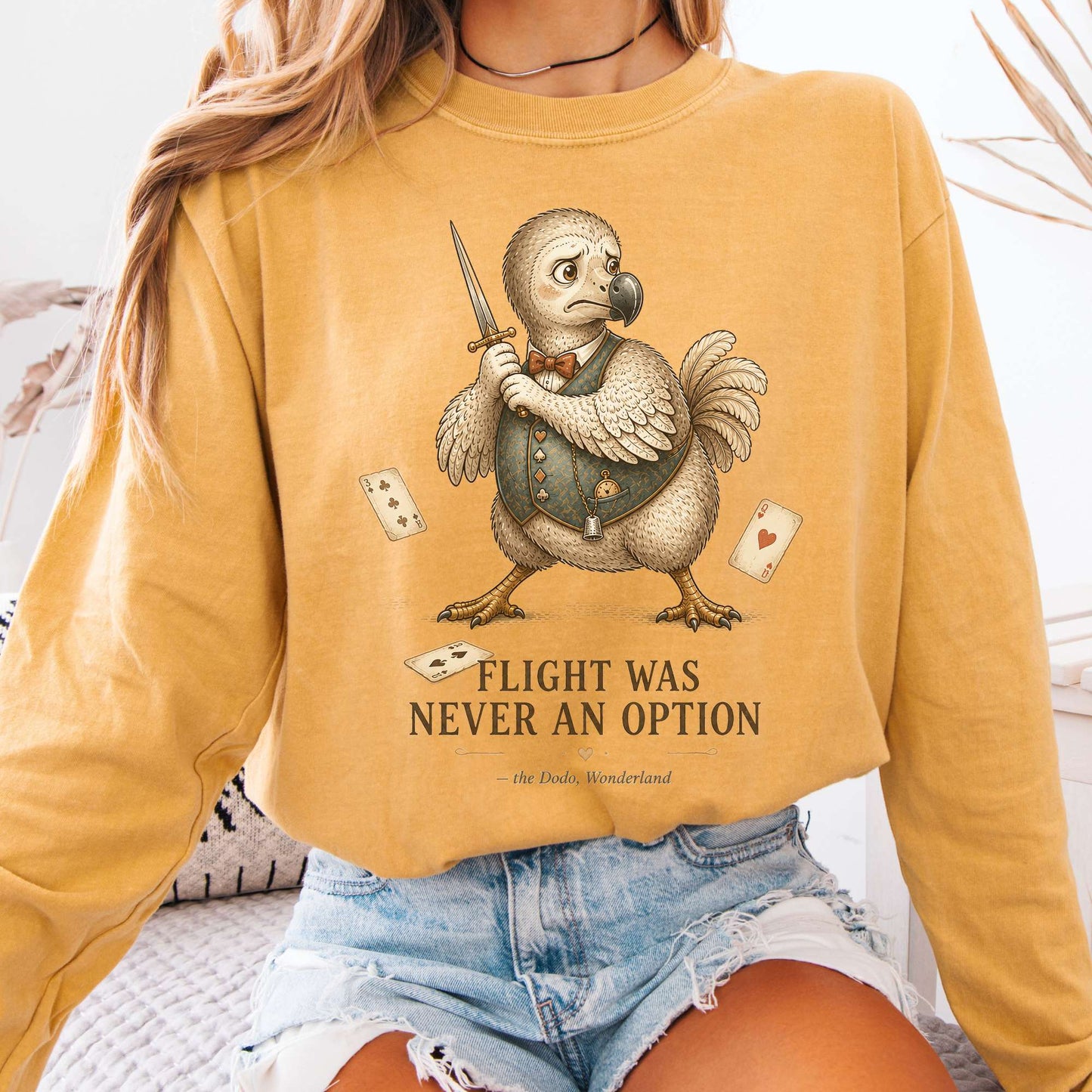 Flight Was Never an Option Wonderland Literary Long Sleeve