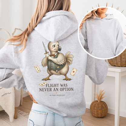 Flight Was Never an Option Wonderland Literary Hooded Sweatshirt