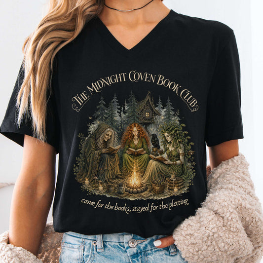 The Midnight Coven Book Club Literary V-Neck