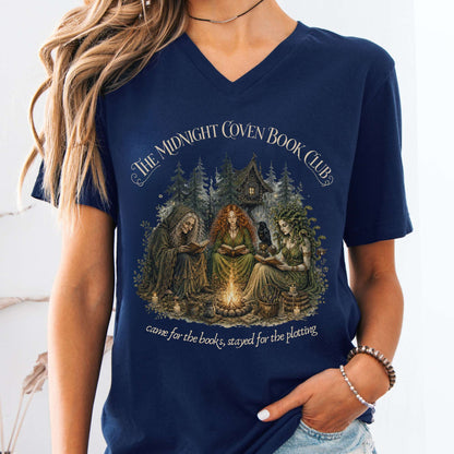 The Midnight Coven Book Club Literary V-Neck