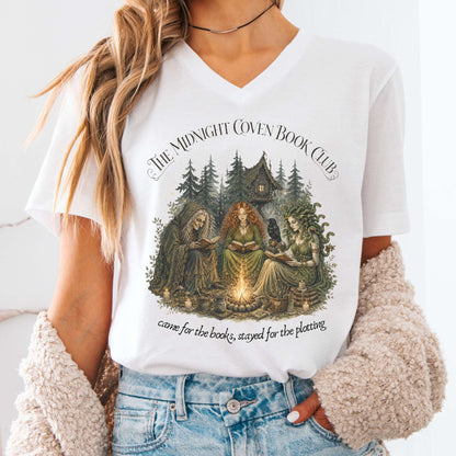 The Midnight Coven Book Club Literary V-Neck