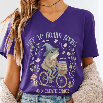 Off to Hoard Books and Create Chaos Literary V-Neck