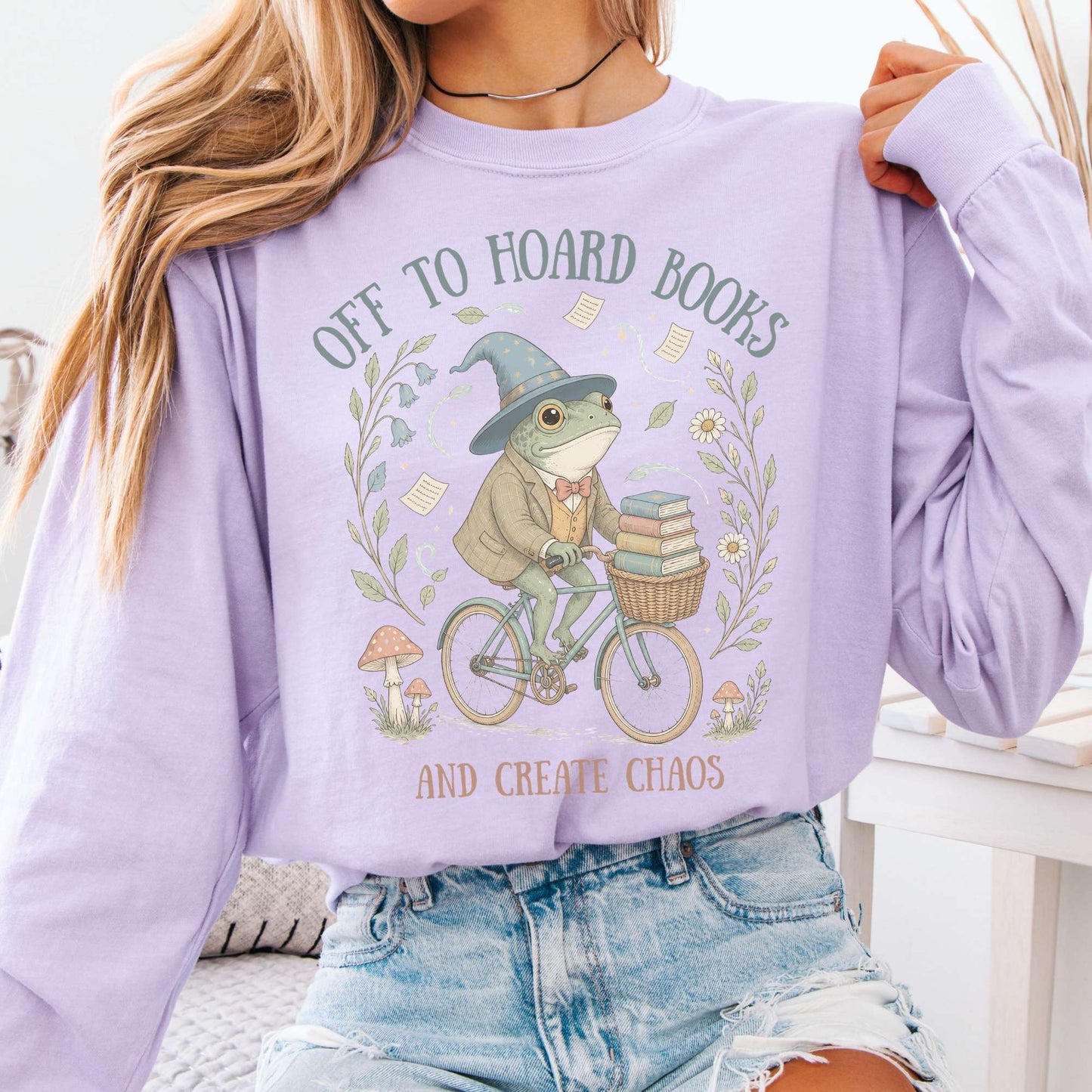 Off to Hoard Books and Create Chaos Literary Long Sleeve