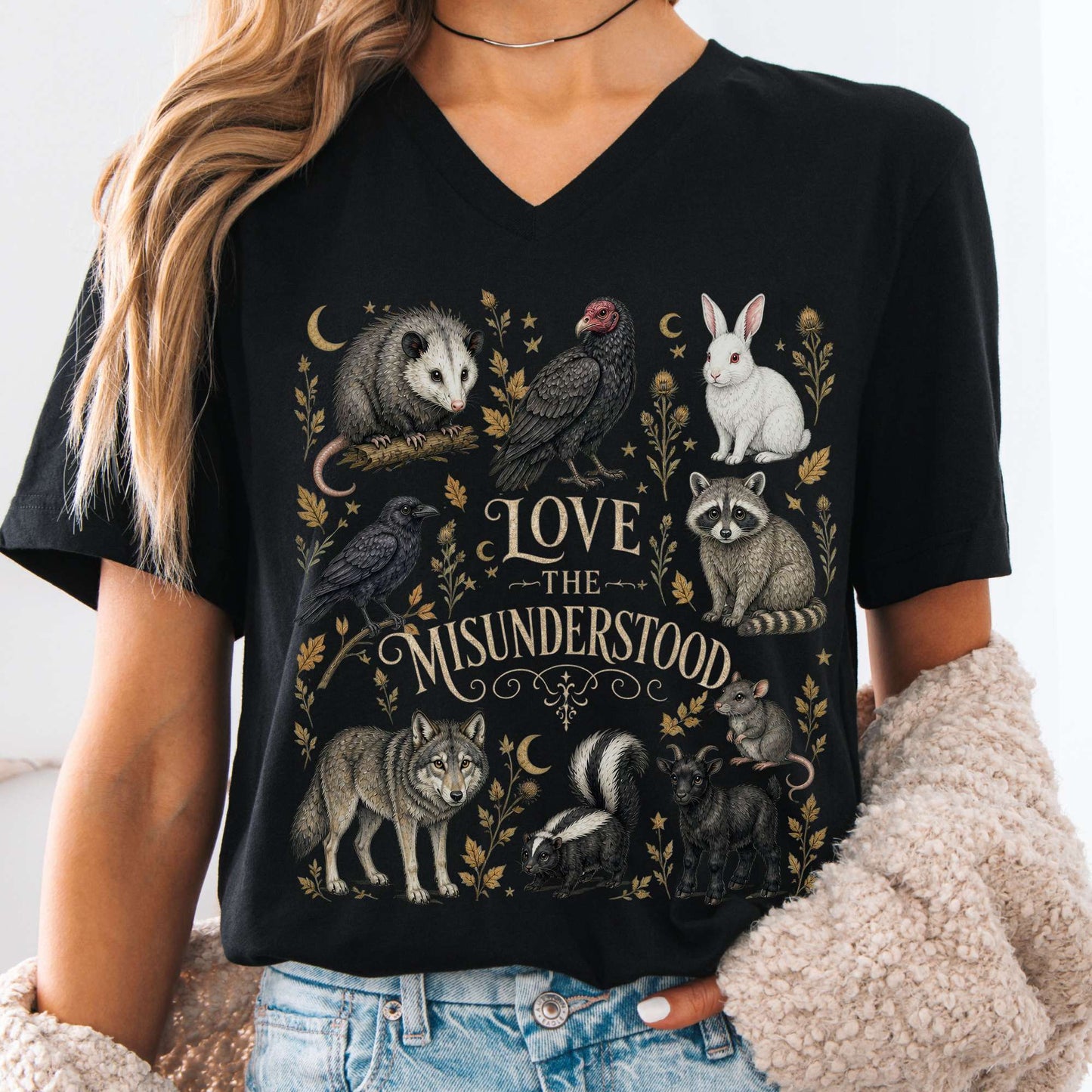Love the Misunderstood Woodland Creatures V-Neck