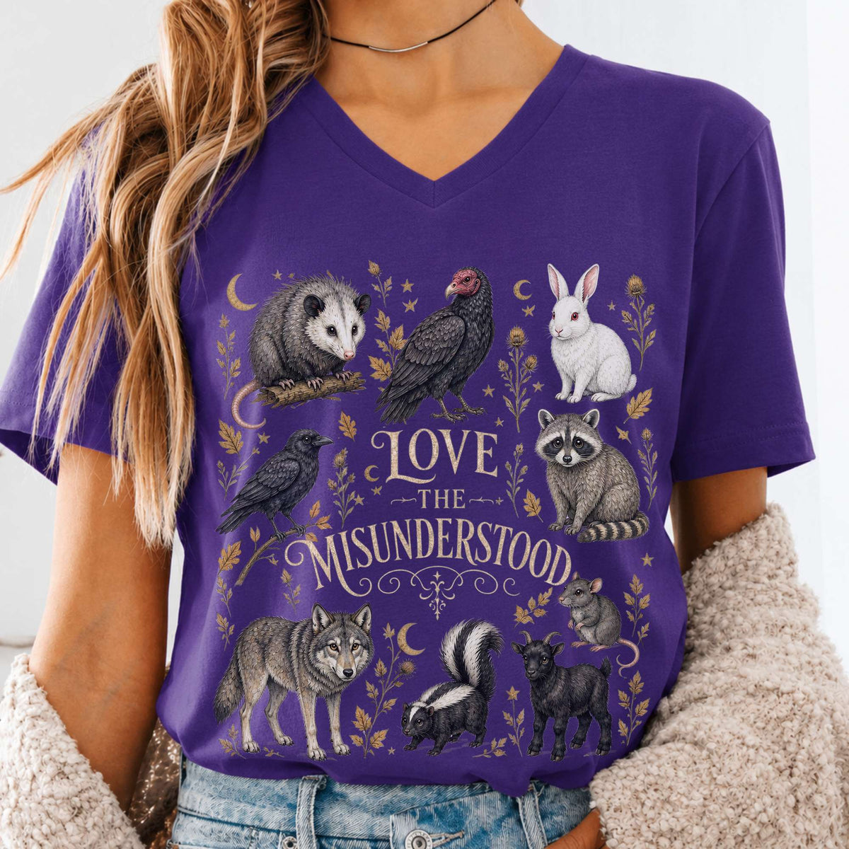 Love the Misunderstood Woodland Creatures V-Neck