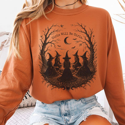 Girls Will Be Girls Halloween Long Sleeve