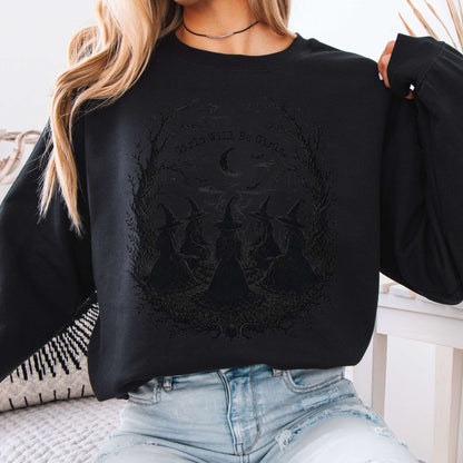 Girls Will Be Girls Witchy Gathering Halloween Sweatshirt