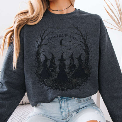 Girls Will Be Girls Witchy Gathering Halloween Sweatshirt