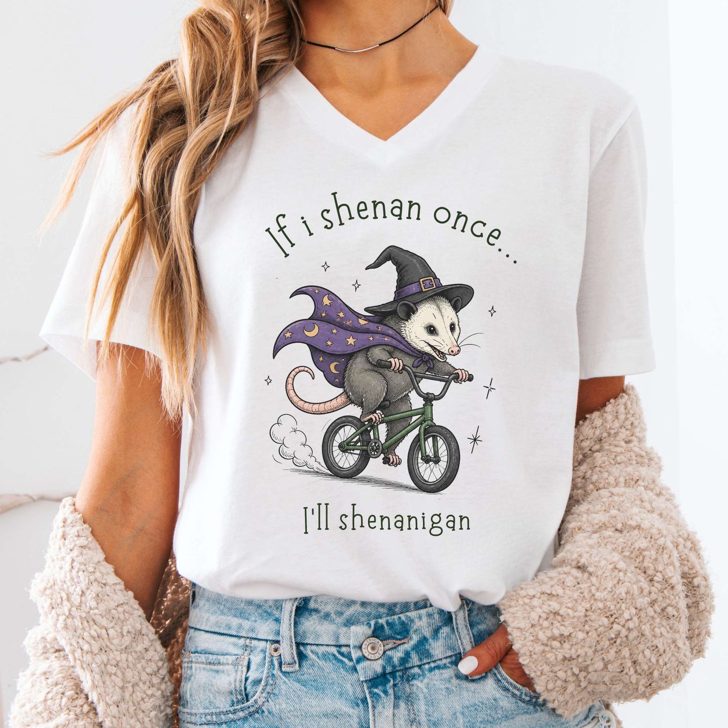 If I Shenan Once I'll Shenanigan Mischief and Magic V-Neck