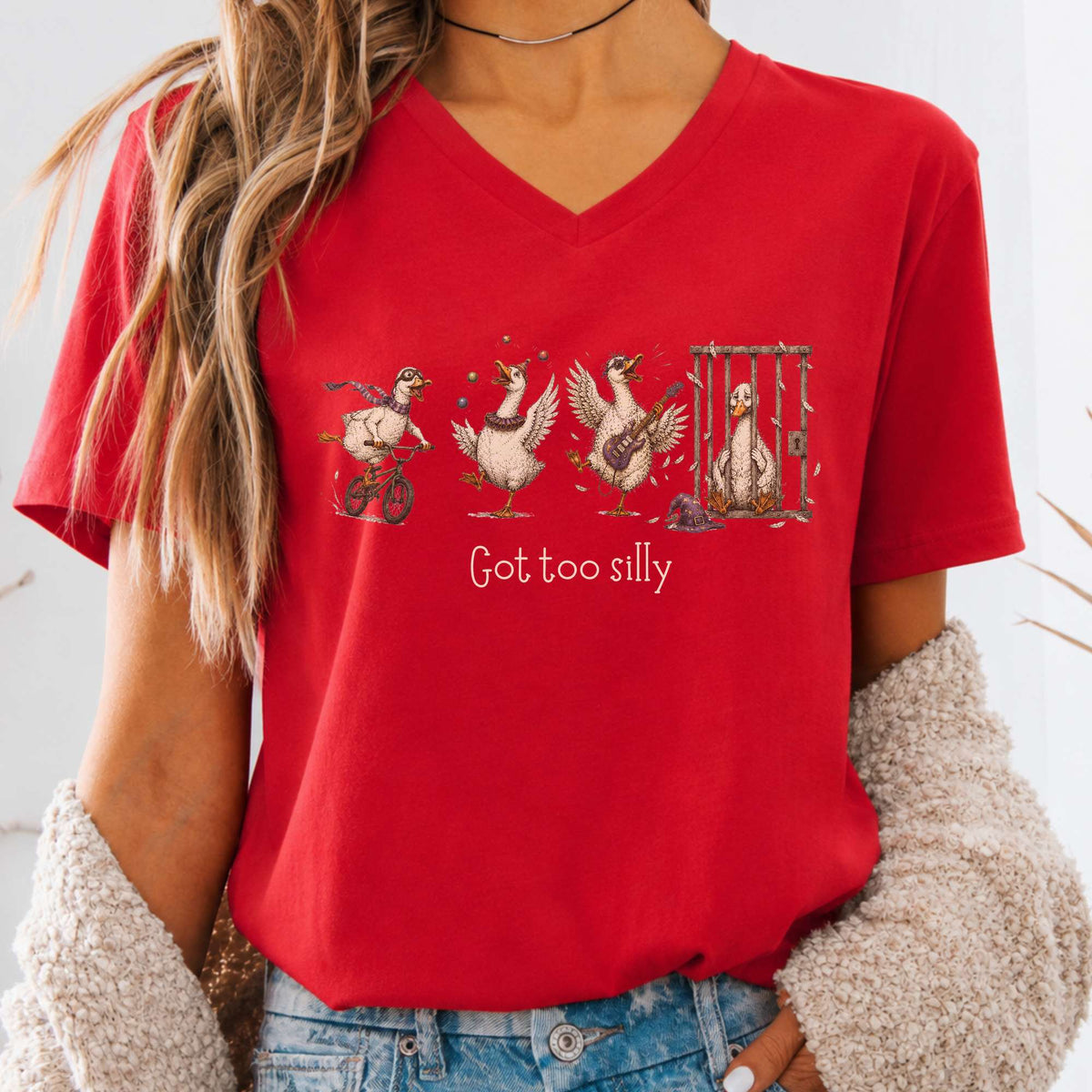 Got Too Silly Goose V-Neck