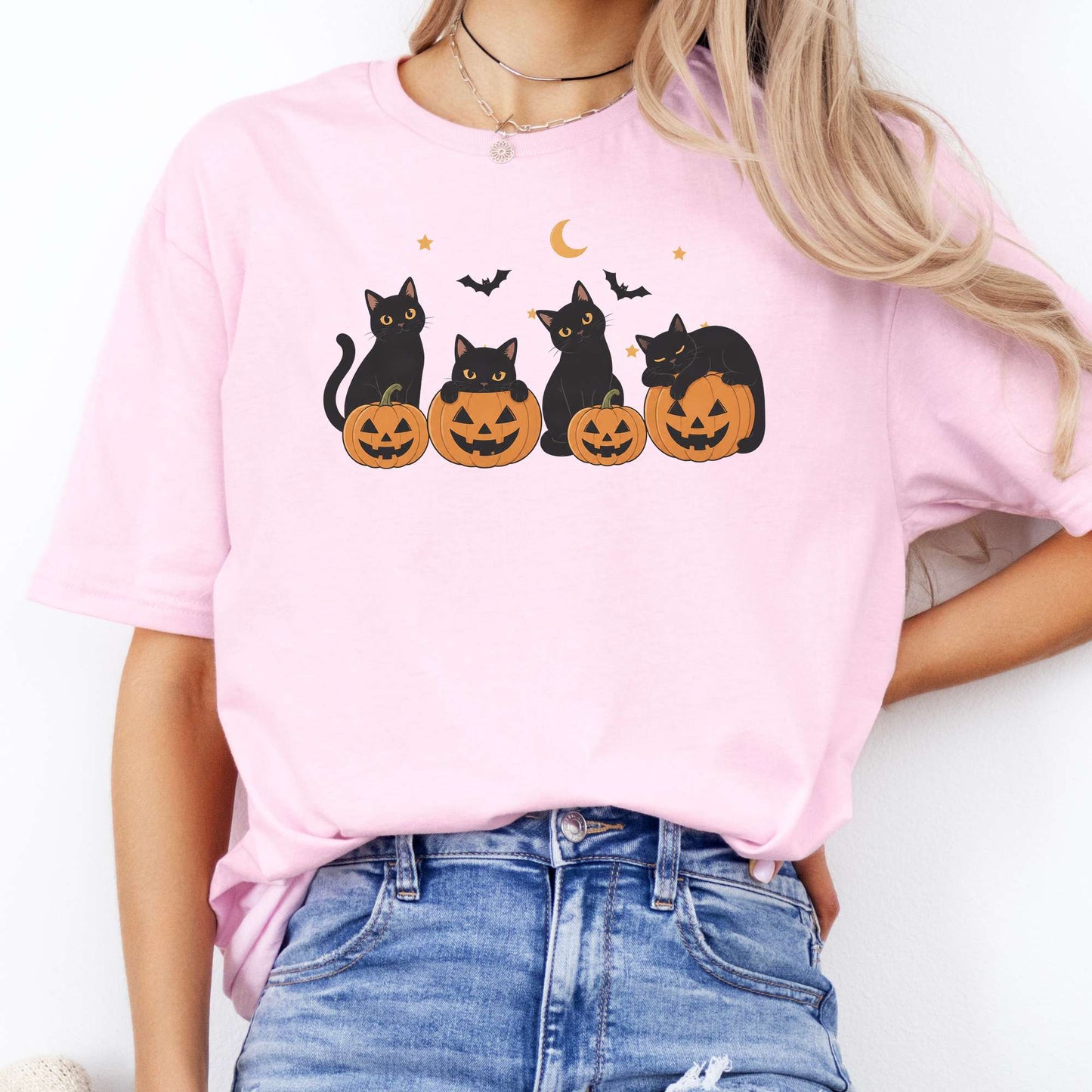 Cats and Their Pumpkins Halloween T-Shirt