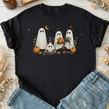 Mischievous Raccoon Ghosts Halloween T-Shirt