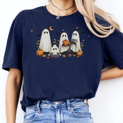 Mischievous Raccoon Ghosts Halloween T-Shirt