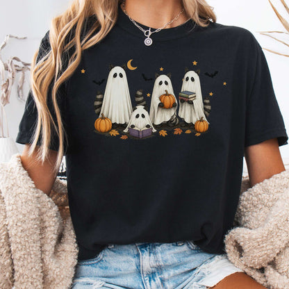 Mischievous Raccoon Ghosts Halloween T-Shirt