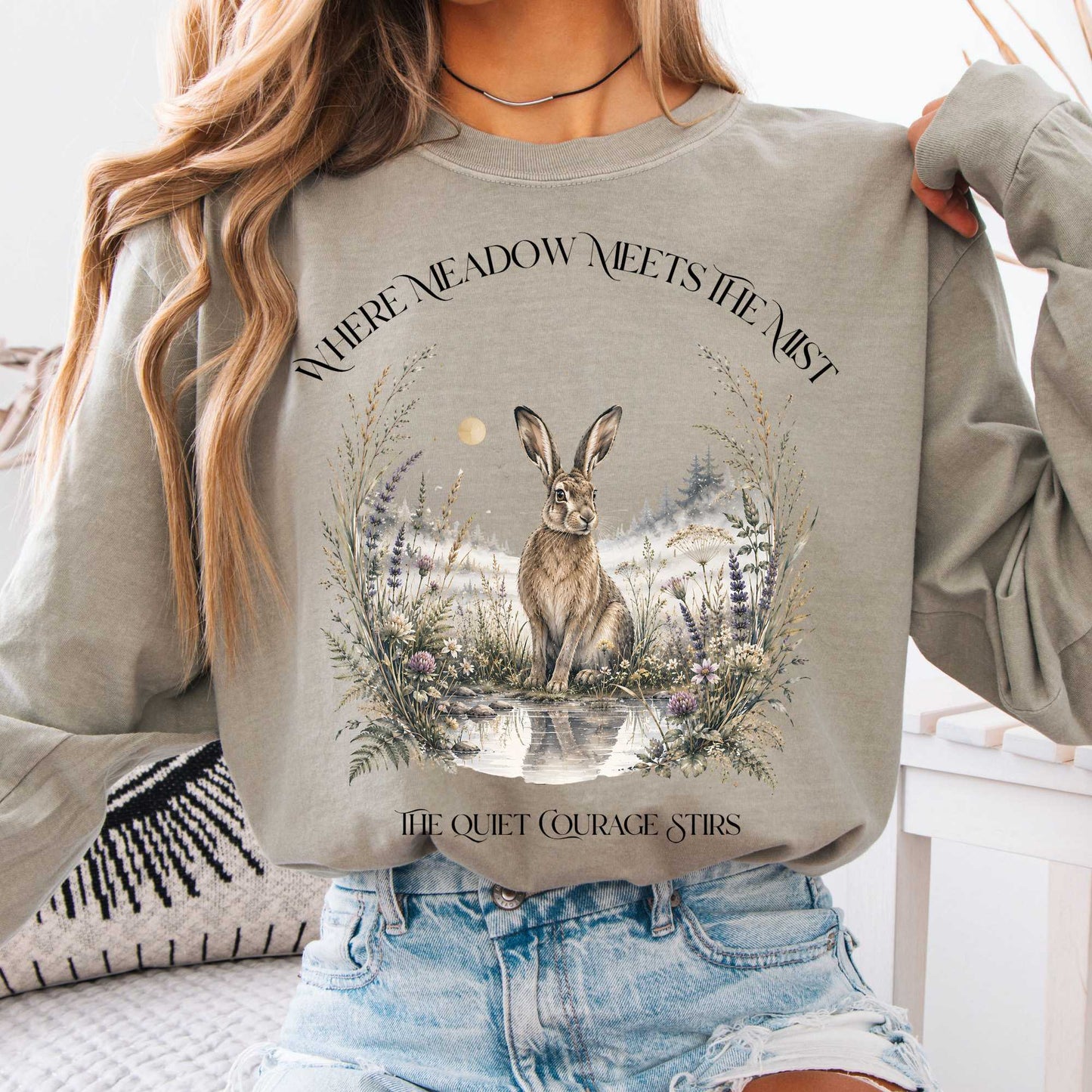 Long-sleeve Sandstone / S Where Meadow Meets the Mist Long Sleeve The Mystic Eden