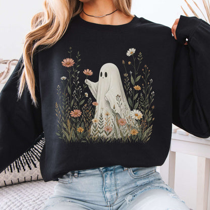 Wildflower Ghost Halloween Sweatshirt