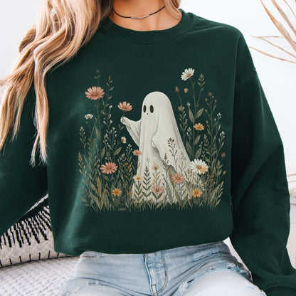 Wildflower Ghost Halloween Sweatshirt