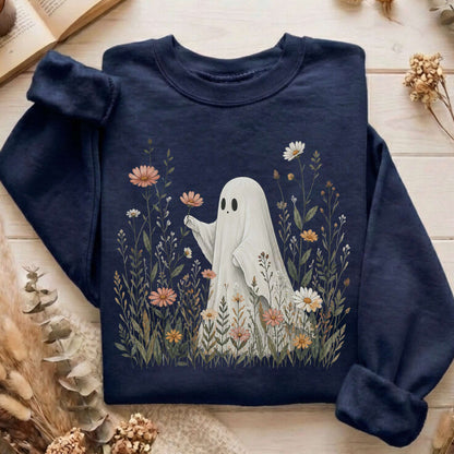 Wildflower Ghost Halloween Sweatshirt