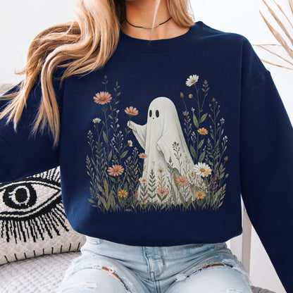 Wildflower Ghost Halloween Sweatshirt